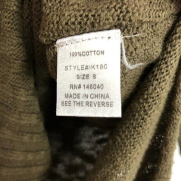 Signature 8 | Women's Green Slub Knit Hi Low Tunic Sweater Size Small - Picture 7 of 8